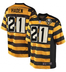 Men's Nike Pittsburgh Steelers #21 Joe Haden Limited Yellow/Black Alternate 80TH Anniversary Throwback NFL Jersey