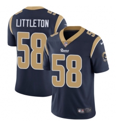 Youth Nike Los Angeles Rams #58 Cory Littleton Navy Blue Team Color Vapor Untouchable Limited Player NFL Jersey