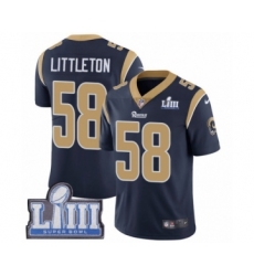 Youth Nike Los Angeles Rams #58 Cory Littleton Navy Blue Team Color Vapor Untouchable Limited Player Super Bowl LIII Bound NFL Jersey