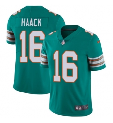 Men's Nike Miami Dolphins #16 Matt Haack Aqua Green Alternate Vapor Untouchable Limited Player NFL Jersey