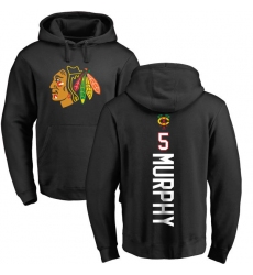 NHL Adidas Chicago Blackhawks #5 Connor Murphy Black Backer Pullover Hoodie