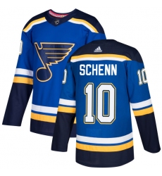 Men's Adidas St. Louis Blues #10 Brayden Schenn Premier Royal Blue Home NHL Jersey