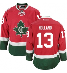 Men's Reebok Montreal Canadiens #13 Peter Holland Authentic Red New CD NHL Jersey