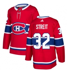 Men's Adidas Montreal Canadiens #32 Mark Streit Authentic Red Home NHL Jersey