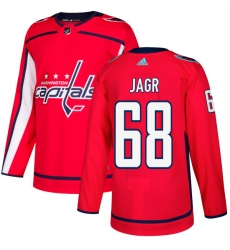 Men's Adidas Washington Capitals #68 Jaromir Jagr Authentic Red Home NHL Jersey