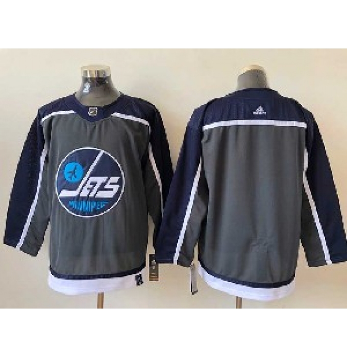 Men's Winnipeg Jets Blank Black 2021 Reverse Retro Alternate Adidas Jersey