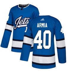 Youth Adidas Winnipeg Jets #40 Joel Armia Authentic Blue Alternate NHL Jersey