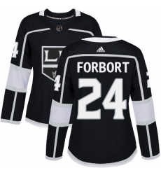 Women's Adidas Los Angeles Kings #24 Derek Forbort Authentic Black Home NHL Jersey