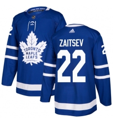 Youth Adidas Toronto Maple Leafs #22 Nikita Zaitsev Authentic Royal Blue Home NHL Jersey