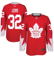 Youth Adidas Toronto Maple Leafs #32 Josh Leivo Authentic Red Alternate NHL Jersey