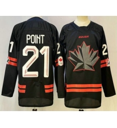 Men's Canada Hockey #21 Brayden Point Black Stitched Jersey