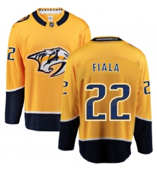 Men's Nashville Predators #22 Kevin Fiala Fanatics Branded Gold Home Breakaway NHL Jersey