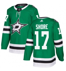 Men's Adidas Dallas Stars #17 Devin Shore Authentic Green Home NHL Jersey
