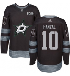 Men's Adidas Dallas Stars #10 Martin Hanzal Premier Black 1917-2017 100th Anniversary NHL Jersey