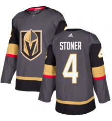 Men's Adidas Vegas Golden Knights #4 Clayton Stoner Premier Gray Home NHL Jersey