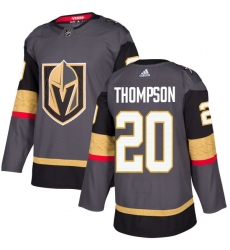 Youth Adidas Vegas Golden Knights #20 Paul Thompson Authentic Gray Home NHL Jersey