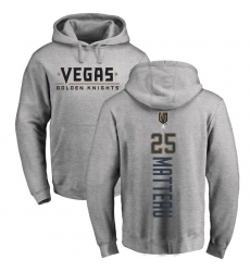 NHL Adidas Vegas Golden Knights #25 Stefan Matteau Gray Backer Pullover Hoodie