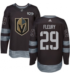 Men's Adidas Vegas Golden Knights #29 Marc-Andre Fleury Authentic Black 1917-2017 100th Anniversary NHL Jersey