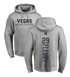 NHL Adidas Vegas Golden Knights #29 Marc-Andre Fleury Gray Backer Pullover Hoodie