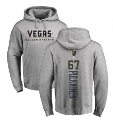 NHL Adidas Vegas Golden Knights #67 Teemu Pulkkinen Gray Backer Pullover Hoodie
