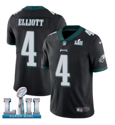 Youth Nike Philadelphia Eagles #4 Jake Elliott Black Alternate Vapor Untouchable Limited Player Super Bowl LII NFL Jersey