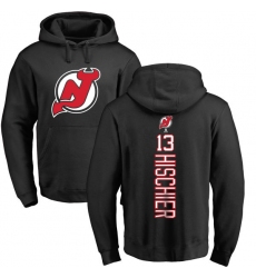 NHL Adidas New Jersey Devils #13 Nico Hischier Black Backer Pullover Hoodie