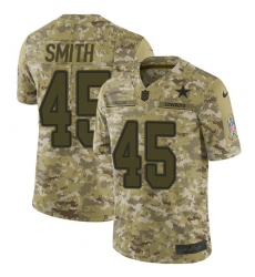 Men's Nike Dallas Cowboys #45 Rod Smith Limited Camo 2018 Salute to Service NFL Jersey