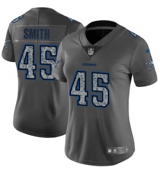 Women's Nike Dallas Cowboys #45 Rod Smith Gray Static Vapor Untouchable Limited NFL Jersey