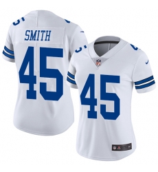 Women's Nike Dallas Cowboys #45 Rod Smith White Vapor Untouchable Limited Player NFL Jersey