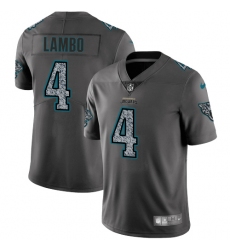 Men's Nike Jacksonville Jaguars #4 Josh Lambo Gray Static Vapor Untouchable Limited NFL Jersey