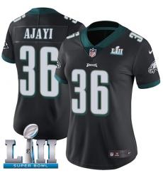 Women's Nike Philadelphia Eagles #36 Jay Ajayi Black Alternate Vapor Untouchable Limited Player Super Bowl LII NFL Jersey