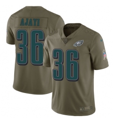 Youth Nike Philadelphia Eagles #36 Jay Ajayi Limited Olive 2017 Salute to Service NFL Jersey