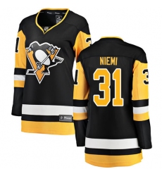 Women's Pittsburgh Penguins #31 Antti Niemi Fanatics Branded Black Home Breakaway NHL Jersey