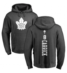 NHL Adidas Toronto Maple Leafs #8 Connor Carrick Charcoal One Color Backer Pullover Hoodie