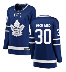 Women's Toronto Maple Leafs #30 Calvin Pickard Authentic Royal Blue Home Fanatics Branded Breakaway NHL Jersey