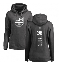 NHL Women's Adidas Los Angeles Kings #38 Paul LaDue Charcoal One Color Backer Pullover Hoodie