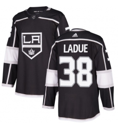 Youth Adidas Los Angeles Kings #38 Paul LaDue Authentic Black Home NHL Jersey