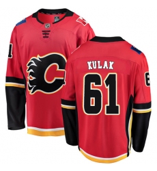 Men's Calgary Flames #61 Brett Kulak Fanatics Branded Red Home Breakaway NHL Jersey