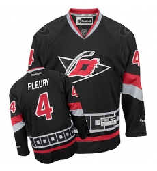 Youth Reebok Carolina Hurricanes #4 Haydn Fleury Premier Black Third NHL Jersey