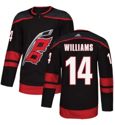 Youth Adidas Carolina Hurricanes #14 Justin Williams Authentic Black Alternate NHL Jersey