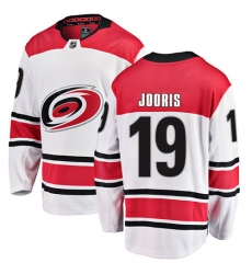 Men's Carolina Hurricanes #19 Josh Jooris Fanatics Branded White Away Breakaway NHL Jersey