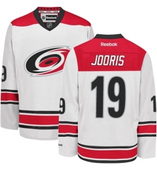 Men's Reebok Carolina Hurricanes #19 Josh Jooris Authentic White Away NHL Jersey