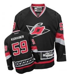 Youth Reebok Carolina Hurricanes #59 Janne Kuokkanen Premier Black Third NHL Jersey