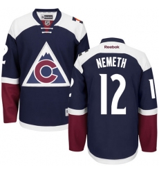 Women's Reebok Colorado Avalanche #12 Patrik Nemeth Authentic Blue Third NHL Jersey