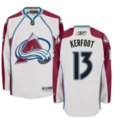 Men's Reebok Colorado Avalanche #13 Alexander Kerfoot Authentic White Away NHL Jersey