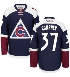 Youth Reebok Colorado Avalanche #37 J.T. Compher Authentic Blue Third NHL Jersey