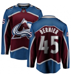 Youth Colorado Avalanche #45 Jonathan Bernier Fanatics Branded Maroon Home Breakaway NHL Jersey