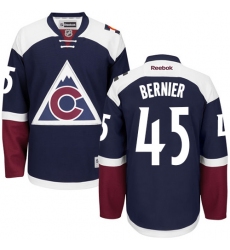 Youth Reebok Colorado Avalanche #45 Jonathan Bernier Authentic Blue Third NHL Jersey