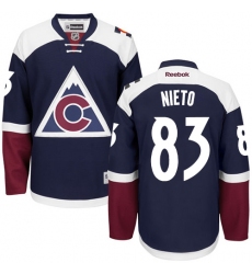 Women's Reebok Colorado Avalanche #83 Matt Nieto Authentic Blue Third NHL Jersey