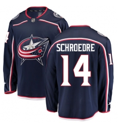 Youth Columbus Blue Jackets #14 Jordan Schroeder Fanatics Branded Navy Blue Home Breakaway NHL Jersey